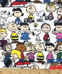1 Yard - Peanuts Snoopy Woodstock & All The Gang on White Cotton Fabric (Great for Quilting, Sewing, Craft Projects, Throw Pillows & More) 1 Yard x 44