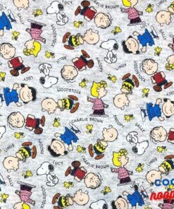 12 Yard - Peanut Charlie Woodstock Linus & All The Gang on Gray Cotton Fabric (Great for Quilting, Sewing, Craft Projects, Throw Pillows & More) 12 Yard x 44