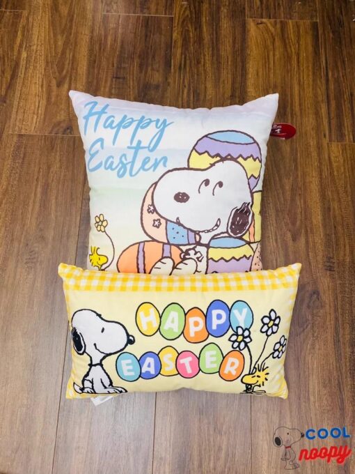 A pair of Peanuts Snoopy “Happy Easter” Decorative Pillows