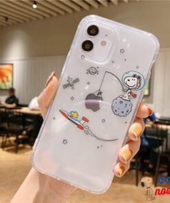 Astronaut Snoopy iPhone 12 Case - Cute Cartoon Silicone Air Cushion for Apple 13 Mobile Phone 321