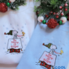 Be Merry & Bright Snoopy Christmas Embroidered Sweatshirt, Dog Christmas Embroidered Crewneck, Christmas Gift