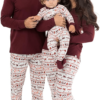 Burt's Bees Baby Baby Family Jammies Matching Holiday Organic Cotton Pajamas, Seasons Greetings, Mens Medium