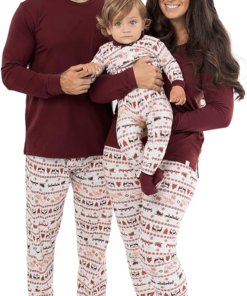 Burt's Bees Baby Baby Family Jammies Matching Holiday Organic Cotton Pajamas, Seasons Greetings, Mens Medium
