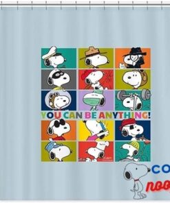 CafePress Snoopy You Can Be Anything Decorative Fabric Shower Curtain