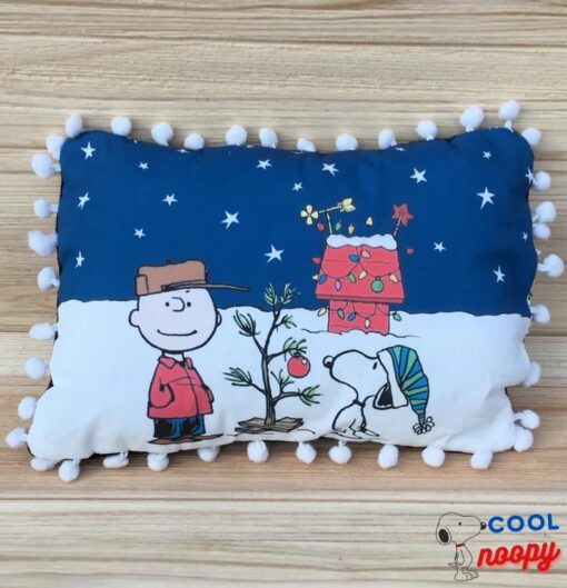Charlie Brown Christmas- Handmade Classic Cartoon Art Pillow (with Fluffy Stuffing) Snoopy