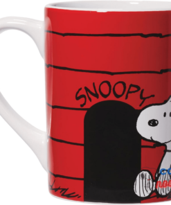 Department 56 Peanuts Ceramics Snoopy's Dog House Coffee Mug, 16 Ounce, Multicolor