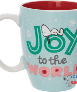 Department 56 Peanuts Snoopy Joy to the World Coffee Mug, 16 Ounce, Multicolor