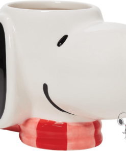Department 56 Peanuts Snoopy Wearing Scarf Sculpted Coffee Mug, 20 Ounce, Multicolor