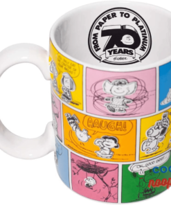 Enesco Peanuts 70th Anniversary Comic Strip Coffee Mug, 1 Count (Pack of 1), Multicolor