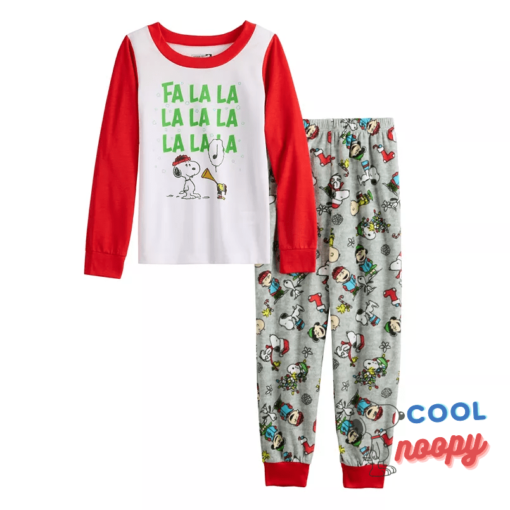 Girls 4-12 Jammies For Your Families® Peanuts Fa La La Pajama Set