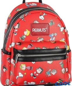 INTIMO Peanuts Snoopy Charlie Brown Linus Lucy Sally Marcie Toss Print Mini Backpack