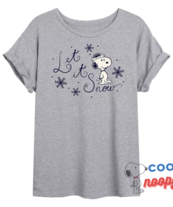 Juniors' Peanuts Let It Snow Flowy Graphic Tee