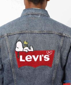 Levi's X Peanuts Appliqué Snoopy Rarest Of Rare Denim Trucker Jacket Size XXL