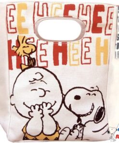 New! PEANUTS Snoopy Handle Lunch Bag Washable Laughing Pretty fs from Japan