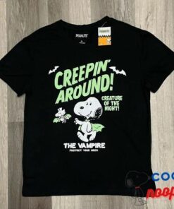 PEANUTS Snoopy Vampire Creepin’ Around Graphic Tee Shirt - Unisex Sizes SM & LG