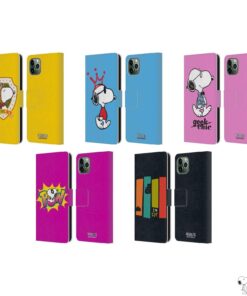 PEANUTS THE MANY FACES OF SNOOPY LEATHER BOOK CASE FOR APPLE iPHONE PHONES