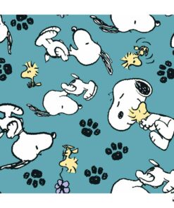 Peanuts 69399 Snoopy And Woodstock Playing Springs Creative 100% Cotton Fabric By The Yard