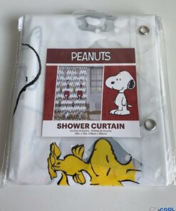 Peanuts Charlie Brown Snoopy & The Gang Woodstock Plastic Shower Curtain NEW