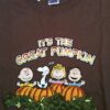 Peanuts Halloween T-Shirt SS 'Great Pumpkin' Brown Men's Medium New