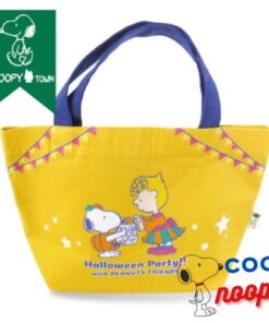 Peanuts Snoopy Lunch Bag Halloween Party!! Yellow Japan New