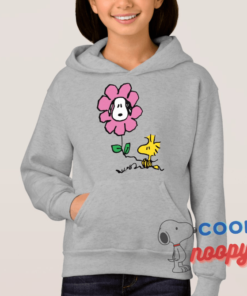 Peanuts Snoopy & Woodstock Flower Hoodie