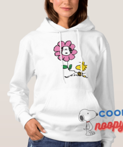 Peanuts Snoopy & Woodstock Flower Hoodie