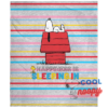 Peanuts Snoopy and Woodstock Happiness Is Sleeping In Silk Touch Throw Blanket
