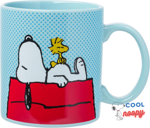 Silver Buffalo Peanuts Snoopy and Woodstock House Jumbo Ceramic Coffee Mug, 20 Ounce