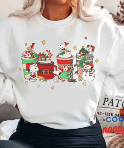 Snoop Christmas Coffee Shirt, Peanuts Christmas Shirt, Snoop Dog Shirt, Christmas Family Matching 2023 Shirt, Woodstock, Charlie Shirt