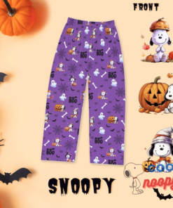 Snoopy Christmas Pajamas, Cute Halloween Women's Pyjamas Pants, Vintage Halloween Ghost Pajamas, Snoopy pajamas, Cute dog pajamas, Snoopy Halloween Pajamas Pants