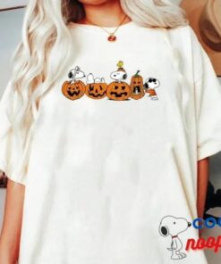 Snoopy Dog and Woodstock Pumpkins Halloween Shirt, Cute Autumn shirt
