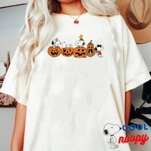 Snoopy Dog and Woodstock Pumpkins Halloween Shirt, Cute Autumn shirt