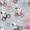 Snoopy Fabric by The Yard, Peanuts Patriotic Snoopy & Woodstock Fireworks, Springs Creative 73988R320715, Quilting Cotton BTY