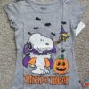 Snoopy Halloween T Shirt Peanuts Girls 78 Gray Dracula