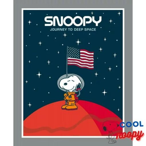 Snoopy Journey To Deep Space 68285 Grey Springs Creative 100% Cotton Fabric By The Panel 35 x 43