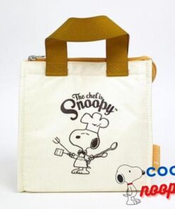 Snoopy Lunch Bag M (Chef Series) Tote Bag Cool Bag Yellow H200×W200×D130mm