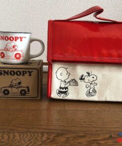 Snoopy Mug & insulated Lunch Bag set Peanuts Japan Original
