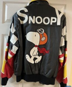 Snoopy Red Baron Bomber Leather Jacket