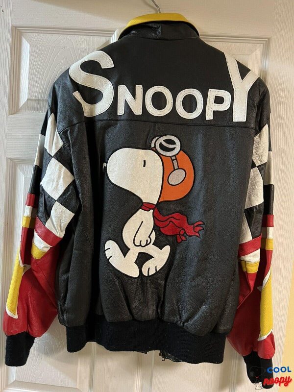 Snoopy Red Baron Bomber Leather Jacket