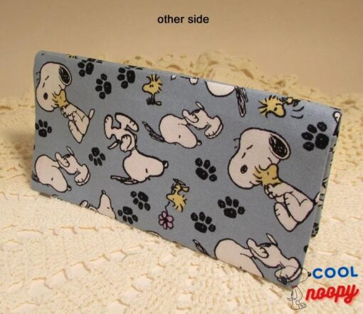 Snoopy and Woodstock Fabric Checkbook Cover - Coupon or Money Holder - Snoopy Gift Idea - Check Book Cover - Snoopy Handbag Checkbook Cover
