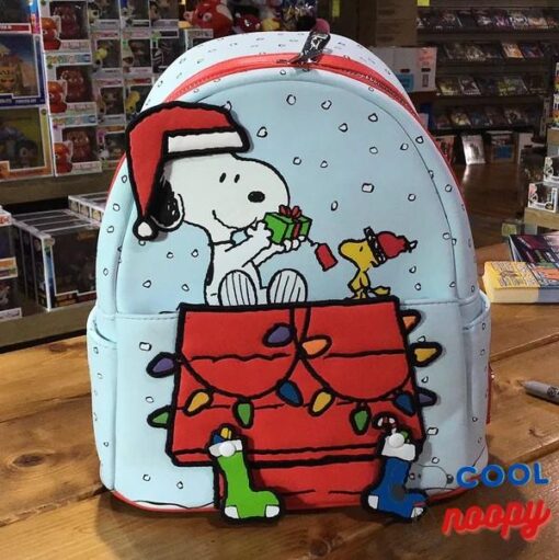 Snoopy and Woodstock Holiday Mini Backpack by Loungefly