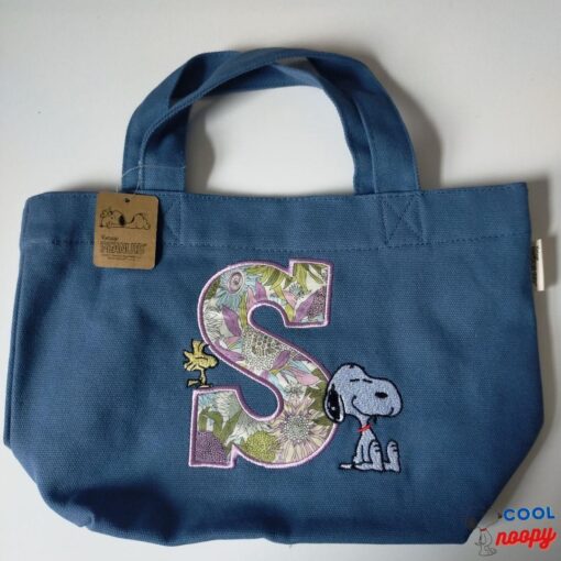 SnoopySnoopy Collaboration Initial Lunch Bag Kawaii
