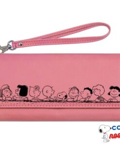 Stylish and Practical Peanuts Gang inspired Wallet, Leatherette wallet with strap or ID Keychain