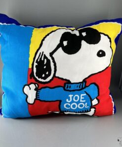 Vintage 80s Peanuts United Feature Syndicate Snoopy Joe Cool Throw Pillow