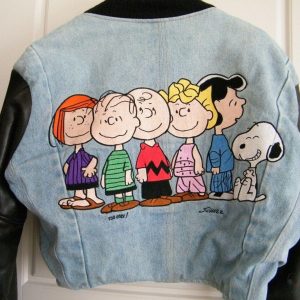 Vintage Denim Snoopy Too Cute Peanuts Schulz Gang Jacket Size Sm Guetta Family