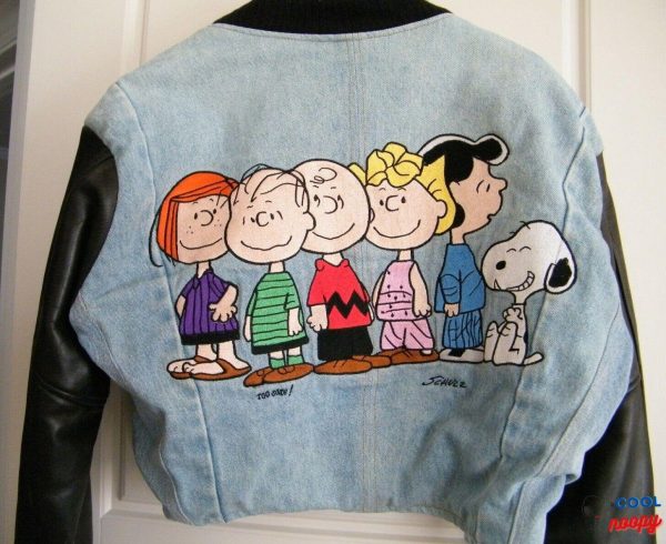Vintage Denim Snoopy Too Cute Peanuts Schulz Gang Jacket Size Sm Guetta Family