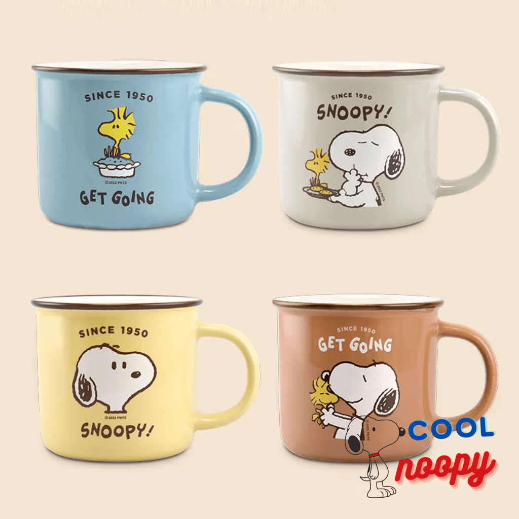 Silver Buffalo Peanuts Snoopy chillin Ceramic Soup Mug With Vented Lid