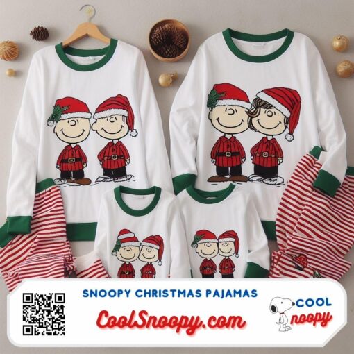 Matching Peanuts Christmas Pajamas: Cheerful Matching Sleepwear