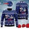 Cute Snoopy Show Football Helmet Knitted Ugly Christmas Sweater for the Giants