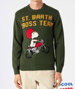 Embrace the Christmas mood with a Snoopy Christmas print sweater for men